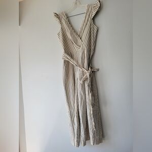 1901 striped romper wide leg ankle length